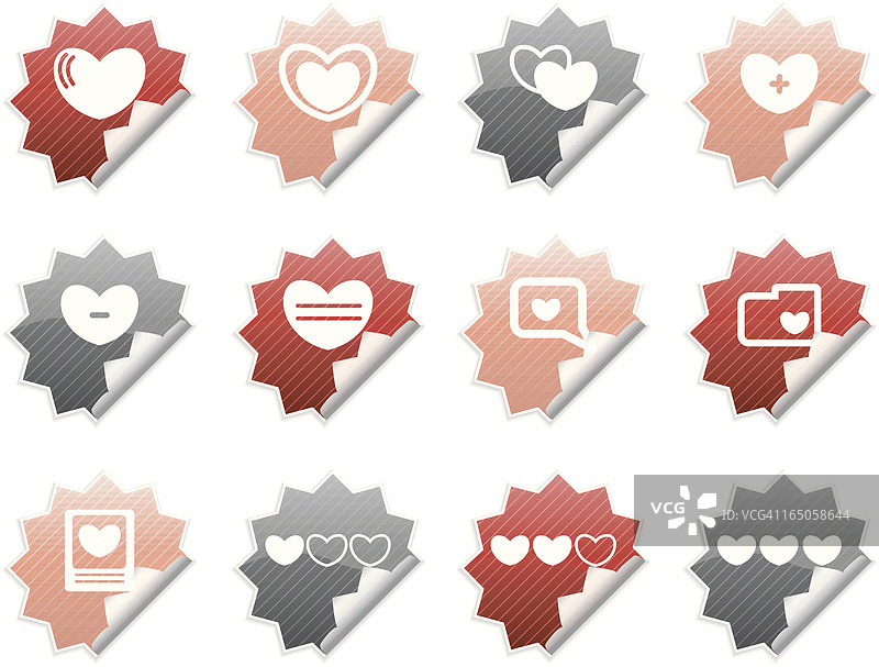 剥落的心形图标图片素材