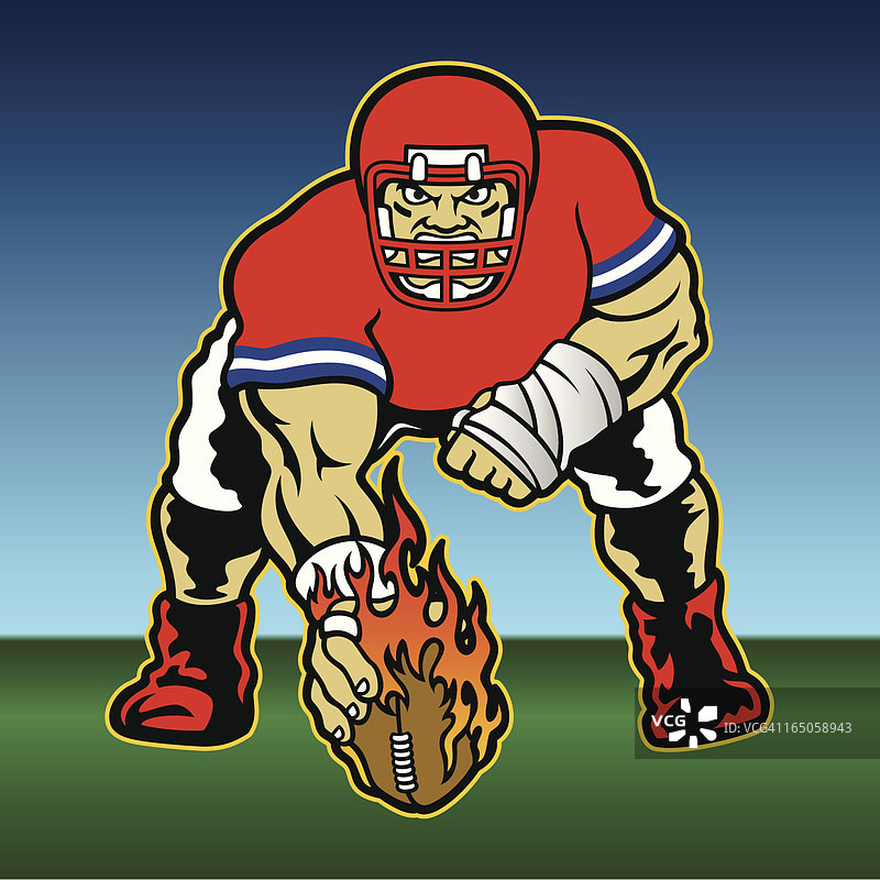 橄榄球运动员中心图片素材