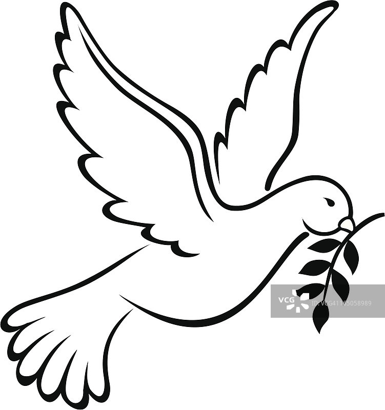 象征地球和平的鸽子图片素材