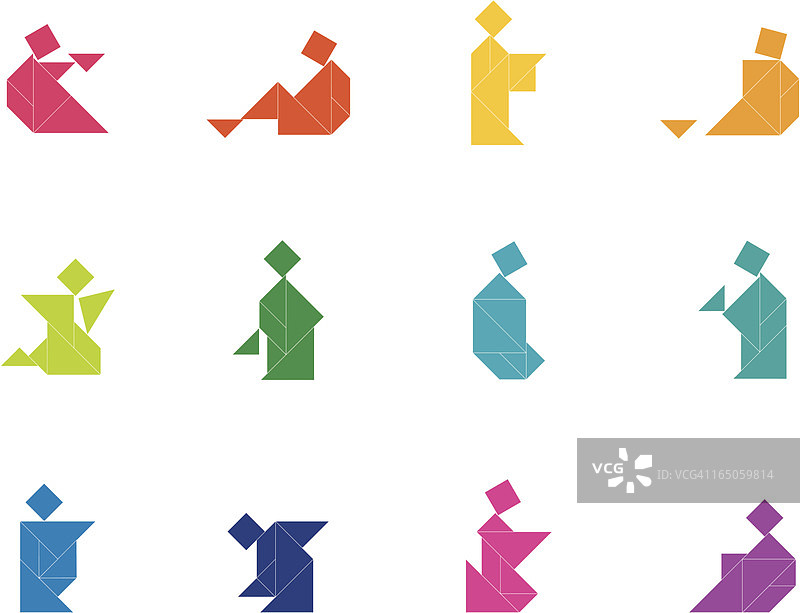 七巧板人物套装 | 004图片素材