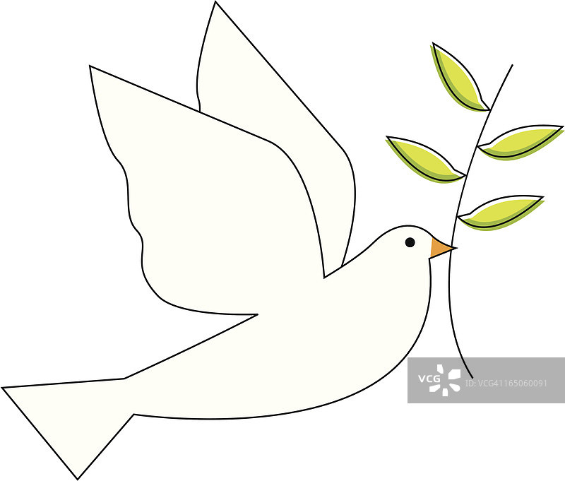 带有橄榄枝的和平鸽图片素材