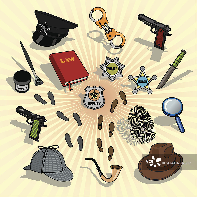 犯罪调查图标矢量素材图片素材