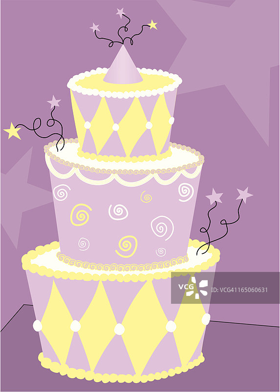 生日快乐蛋糕矢量图图片素材