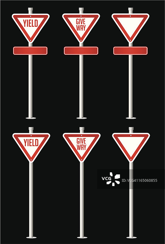 让行标志[矢量图]图片素材