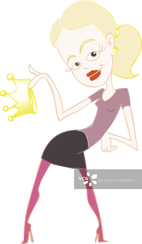 戴着皇冠的女人图片素材