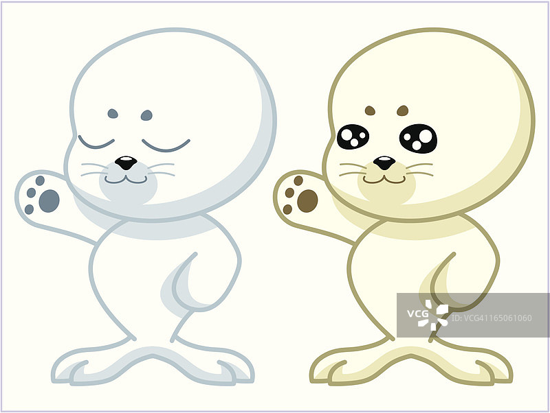 海豹卡通图片素材