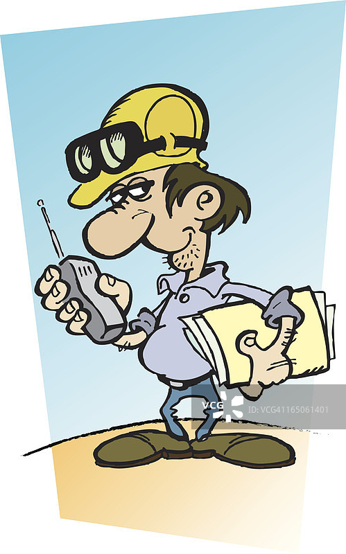 建筑师在建筑工地上图片素材