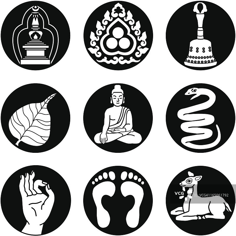 颠倒的佛教图标图片素材