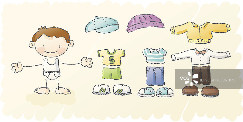 涂鸦：装扮男孩图片素材