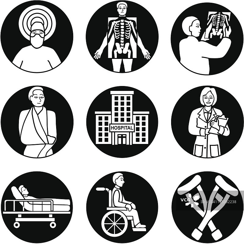 反转的医院图标图片素材