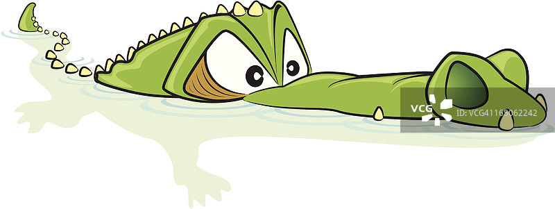 鳄鱼卡通图片素材