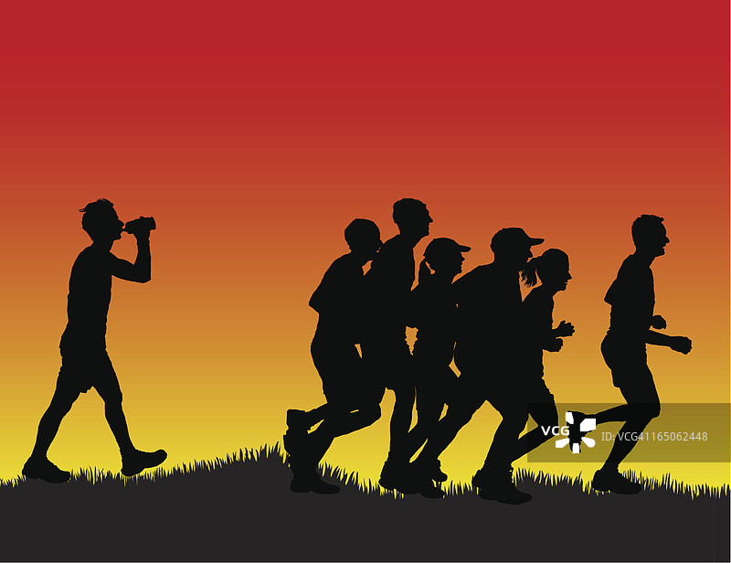 口渴的慢跑者图片素材