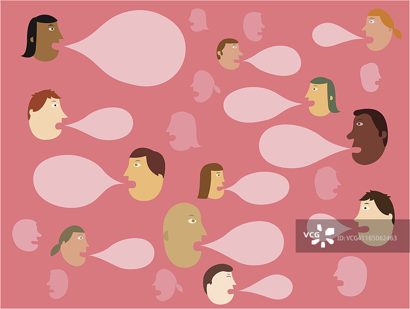 带气泡的对话头像插图图片素材