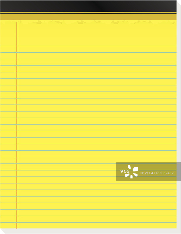 明亮的黄色横格纸法律用纸垫图片素材