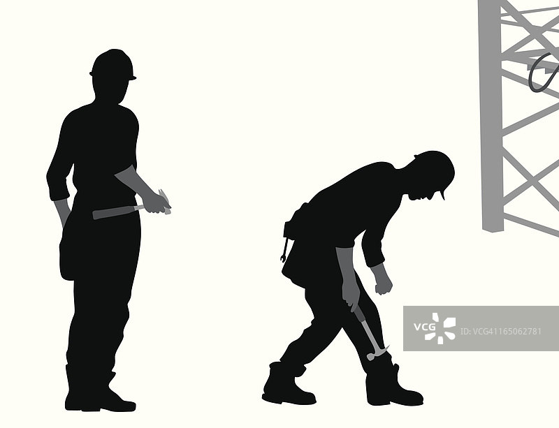 建筑锤子矢量剪影图片素材