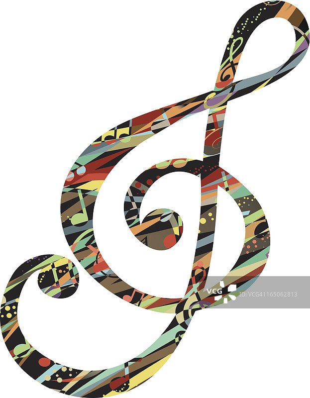 高音谱号图片素材