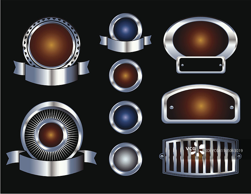 镀铬奖章图片素材