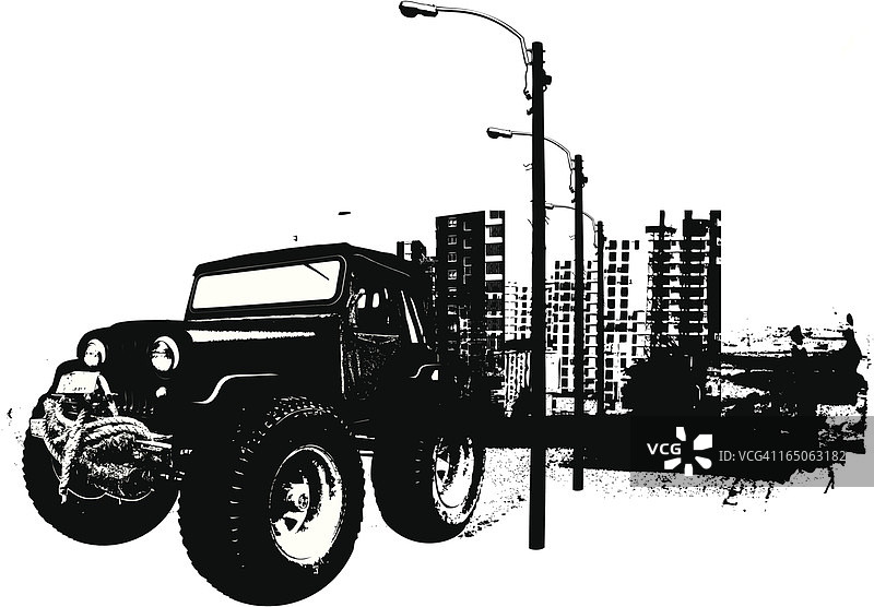 都市怪兽4x4图片素材