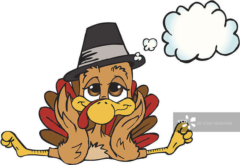 思考的火鸡图片素材