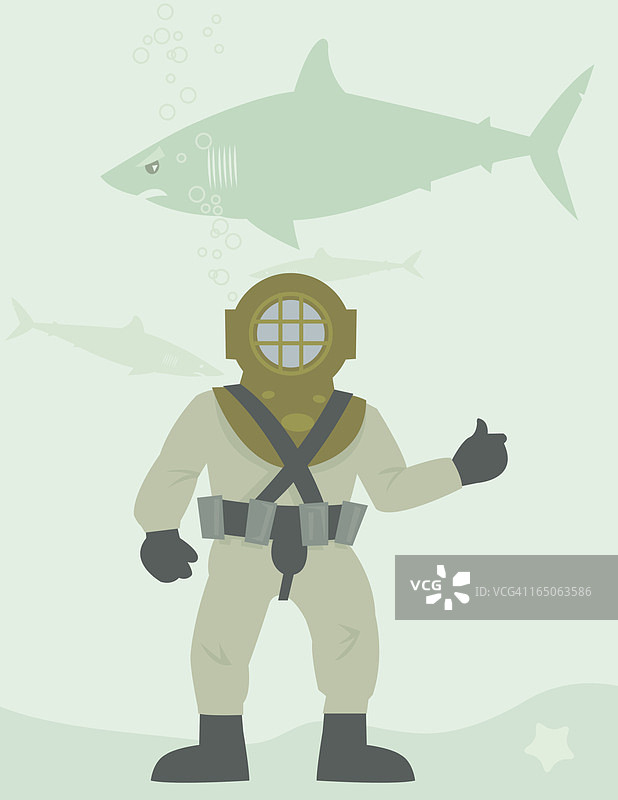 深海潜水员图片素材