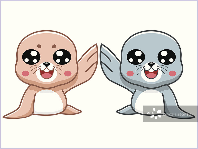 海豹卡通图片素材