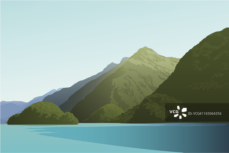 疑 डाउटフルサウンド峡湾岛屿图片素材