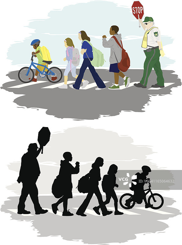 学校路口图片素材