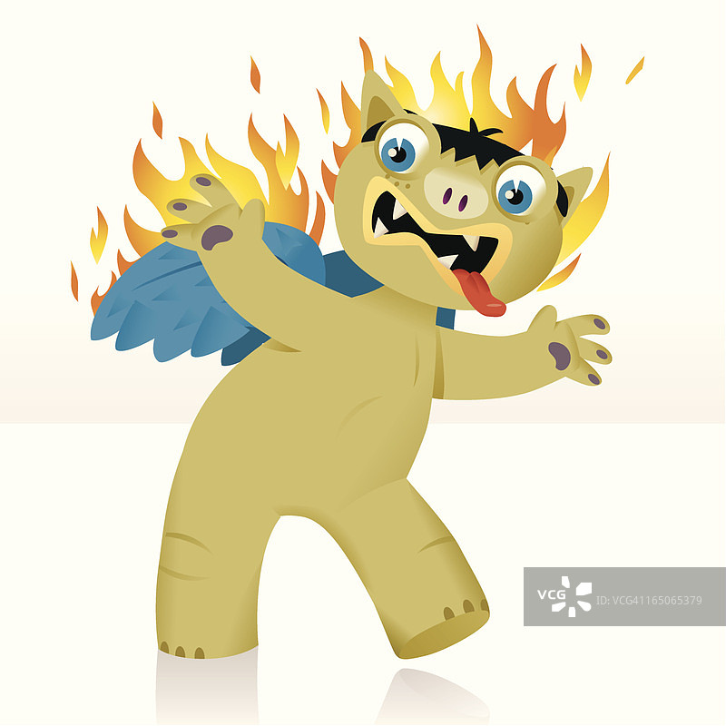 燃烧的怪兽图片素材