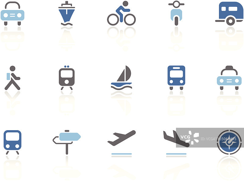 交通运输图标 | 天蓝色系列图片素材