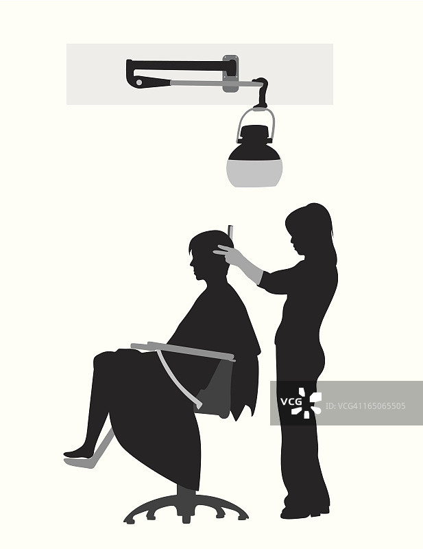 完美的发型矢量剪影图片素材