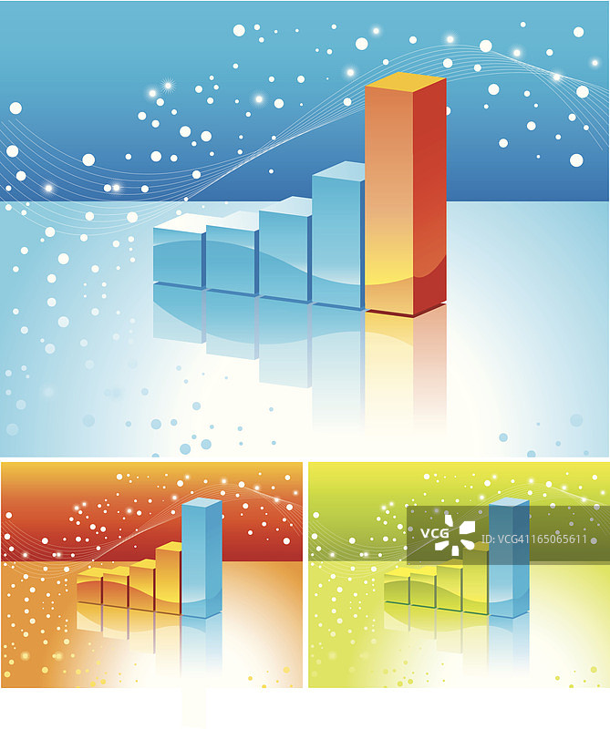 3D统计图表图片素材