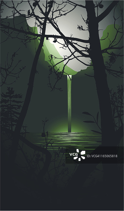 森林湖图片素材