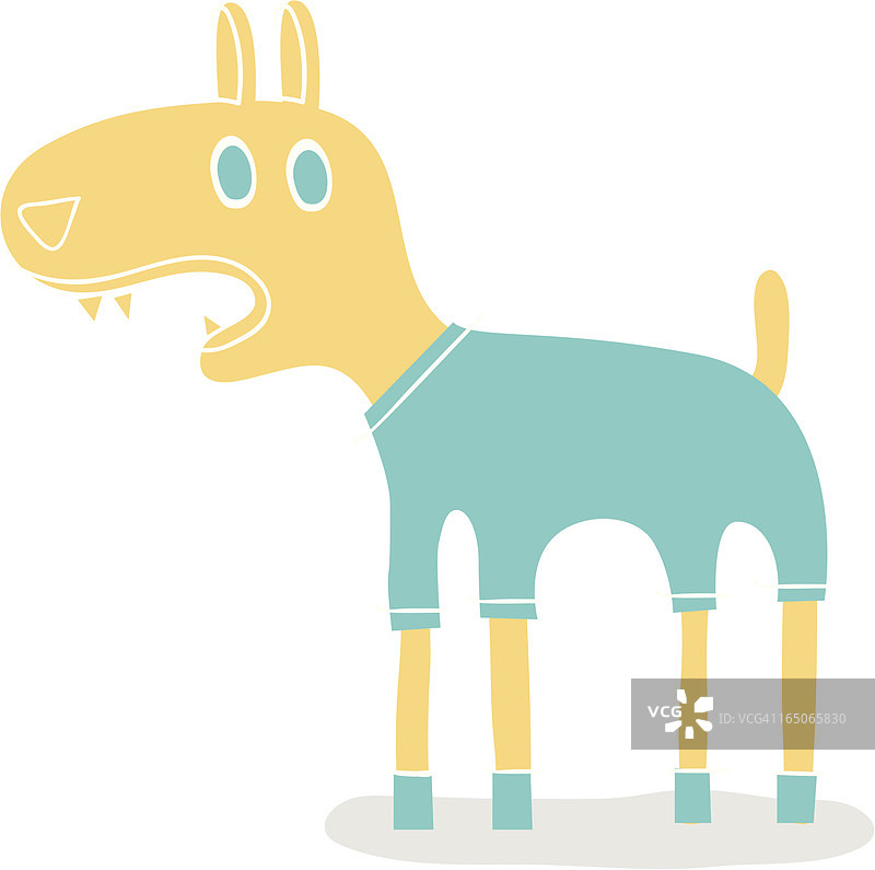 穿着衬衫的澳洲野犬图片素材
