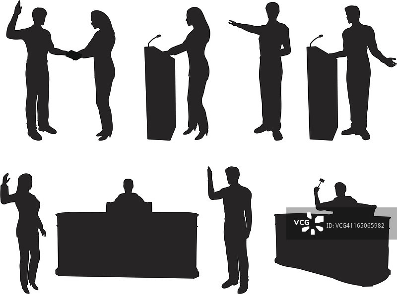 法庭剪影合集图片素材