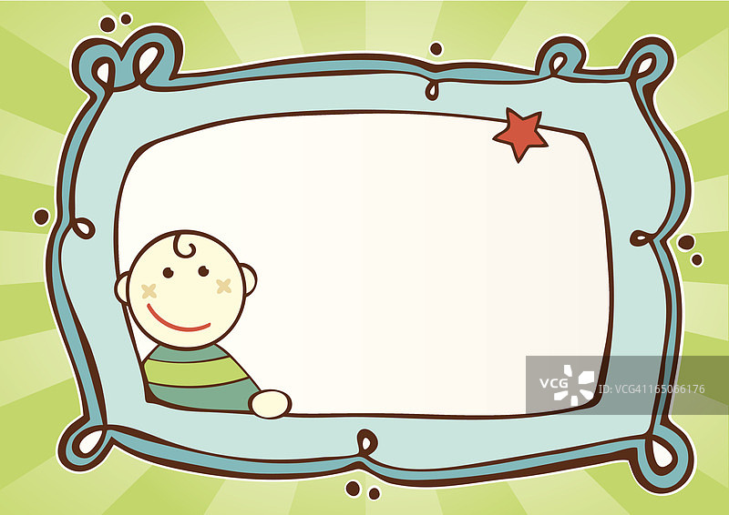 相框里的男孩图片素材