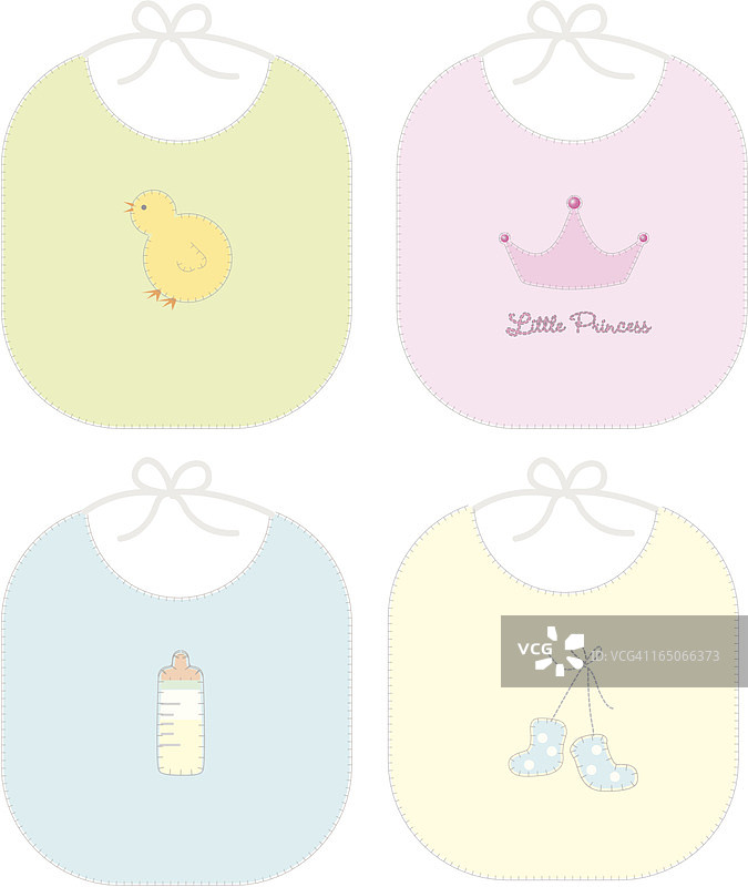 手工围嘴 - 放大查看缝线！图片素材