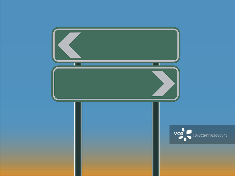 道路标志 - 两个方向图片素材