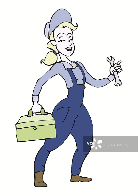 修理工女士图片素材