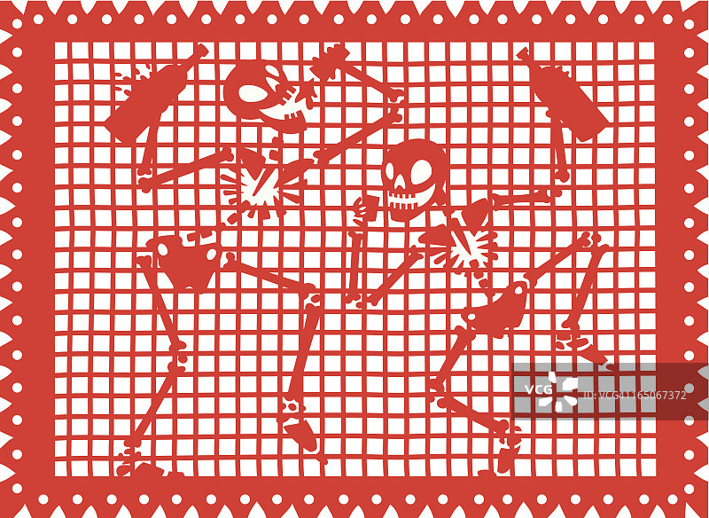 Calacas Borrachas(剪纸)图片素材