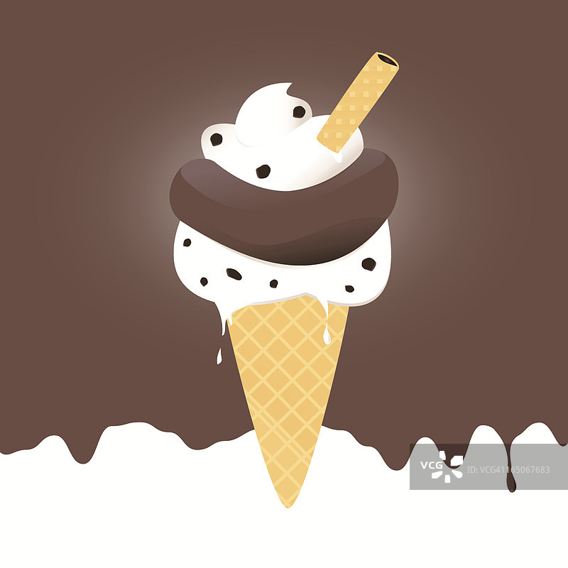 意式混合巧克力冰淇淋图片素材