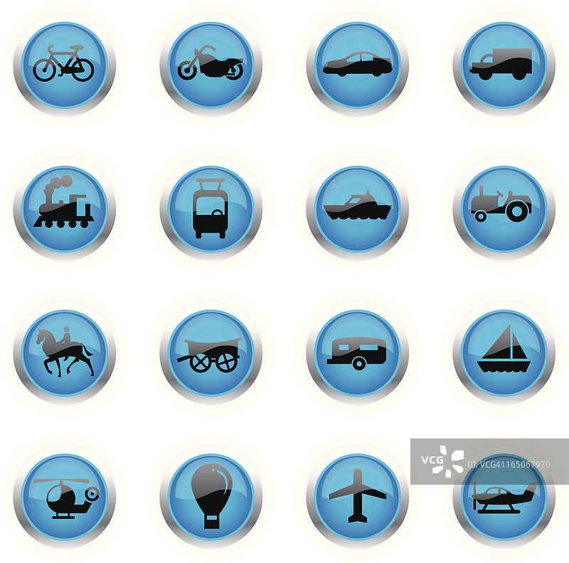 蓝色交通图标图片素材