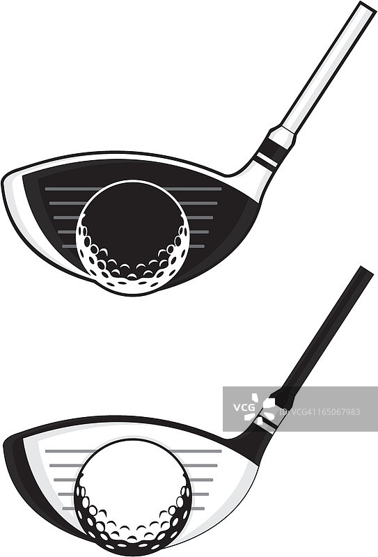 高尔夫球和球杆图形图标图片素材