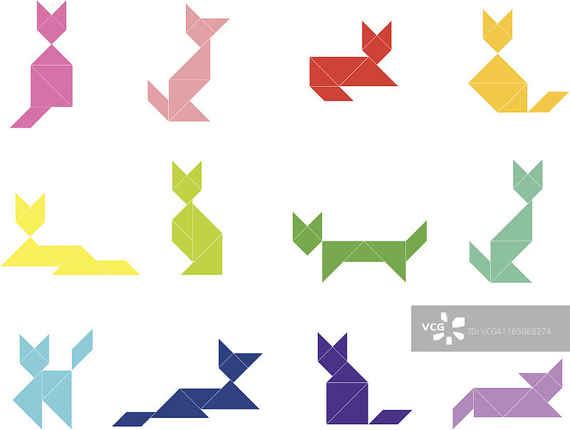 七巧板猫咪套装 | 1/3图片素材