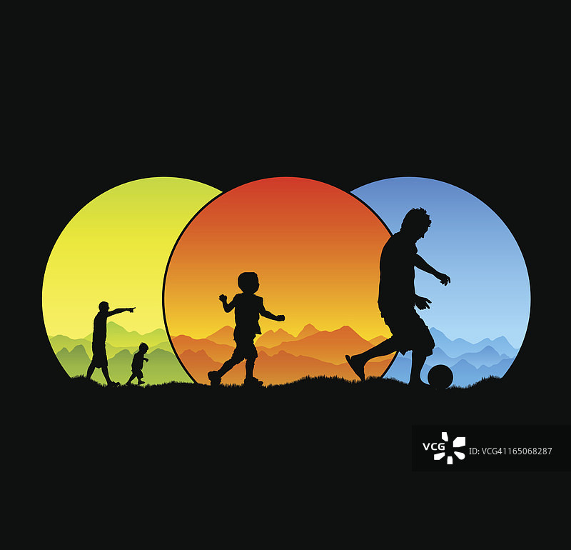 男人和男孩的欢乐时光图片素材