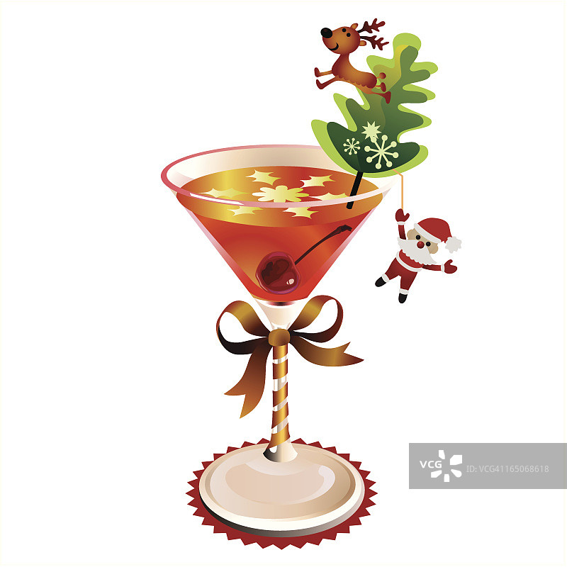 圣诞鸡尾酒图片素材