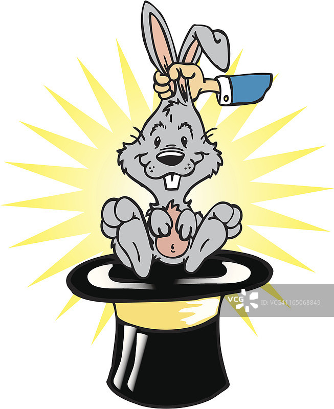 带兔子的魔术帽图片素材