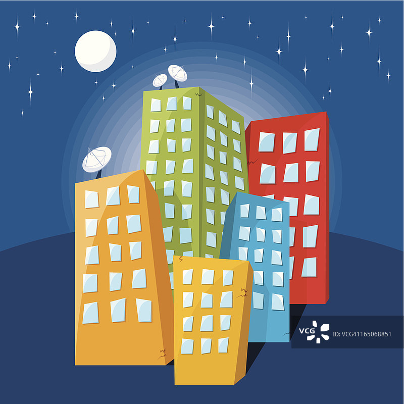 夜晚的迷人城市图片素材