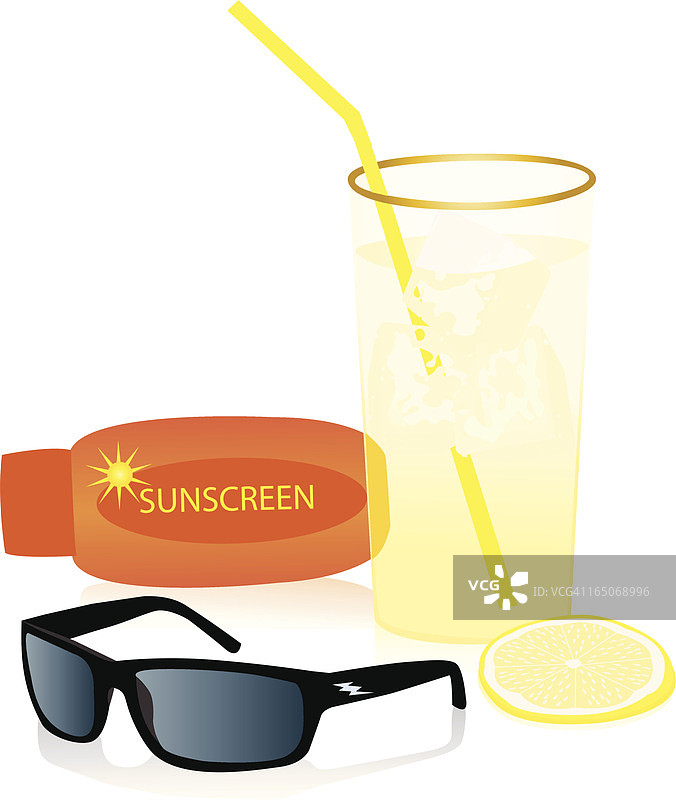 海滩茶点图片素材