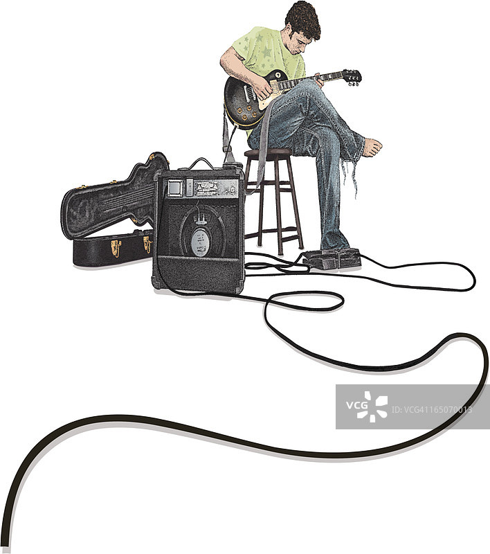 弹吉他图片素材