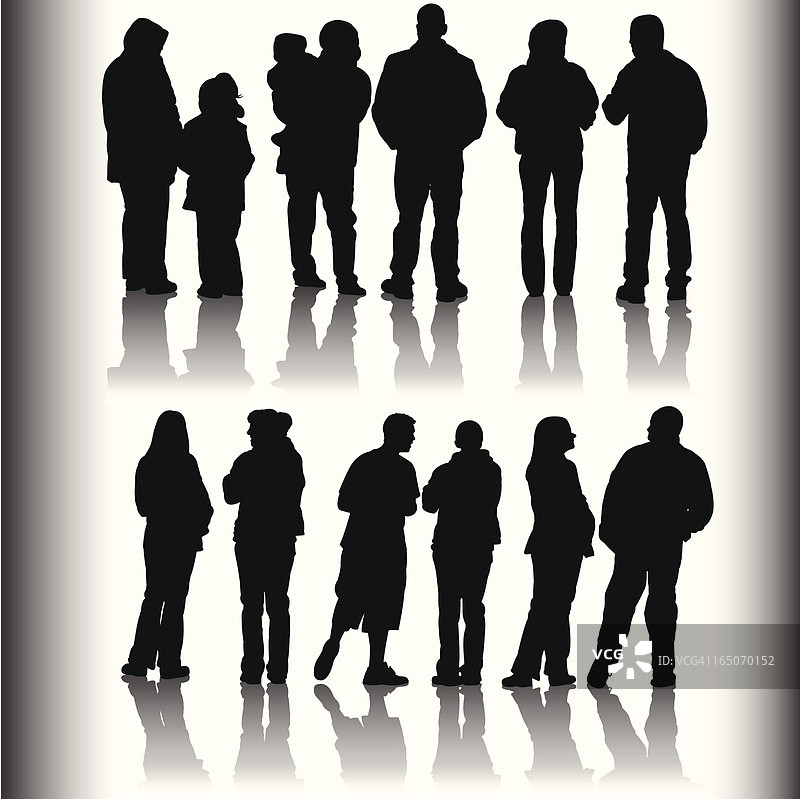 家庭与朋友的影子系列图片素材